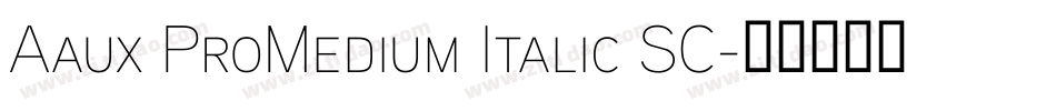 Aaux ProMedium Italic SC字体转换